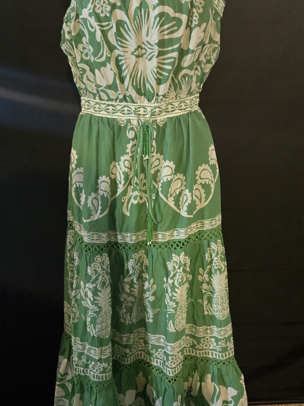 FARM Rio Green and White Tropical Print Maxi Dress - Picture 2 of 6